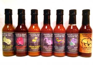 Angry Goat Pepper Co hot sauces